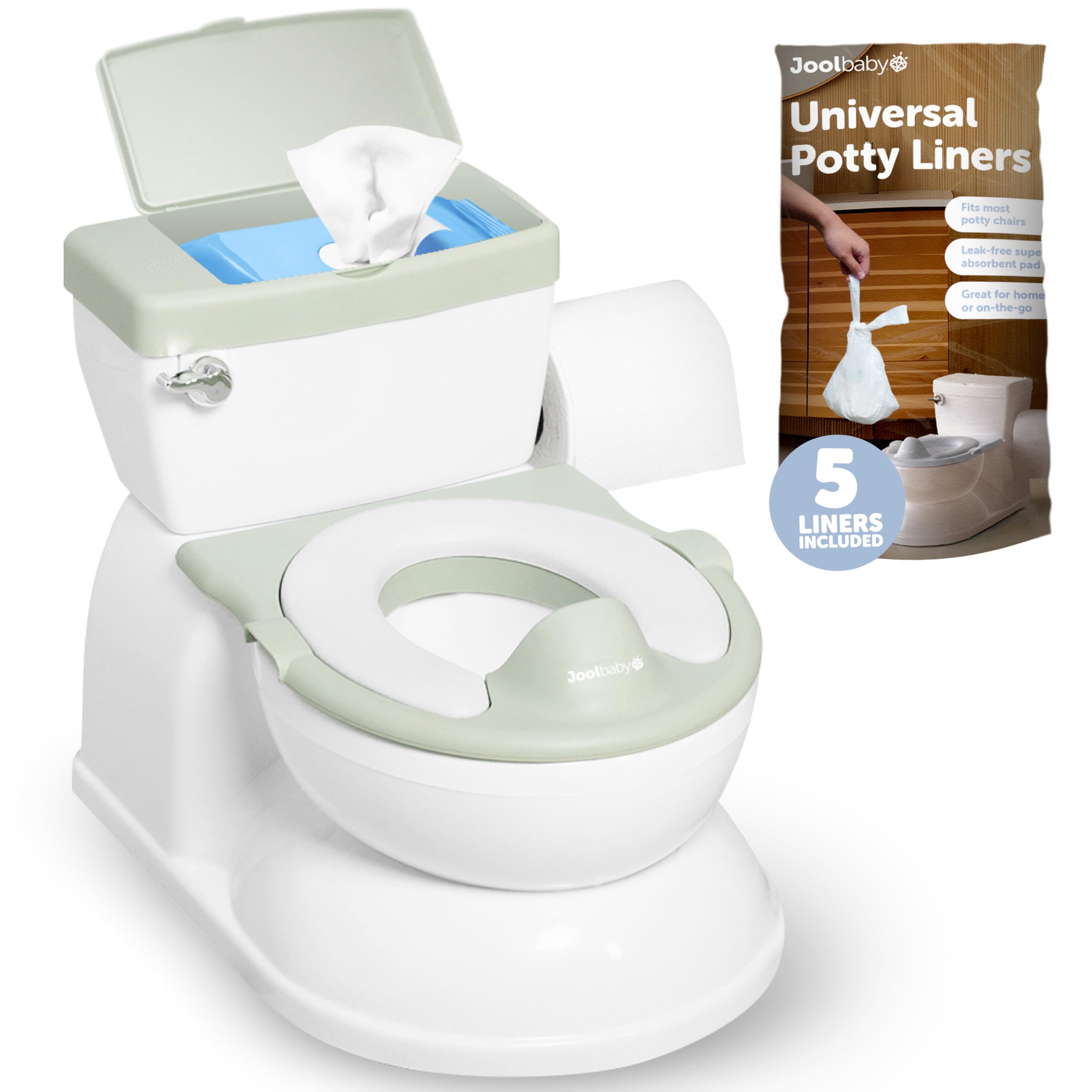 Jool Baby Real Feel Potty with flushing sound enhances toilet training.