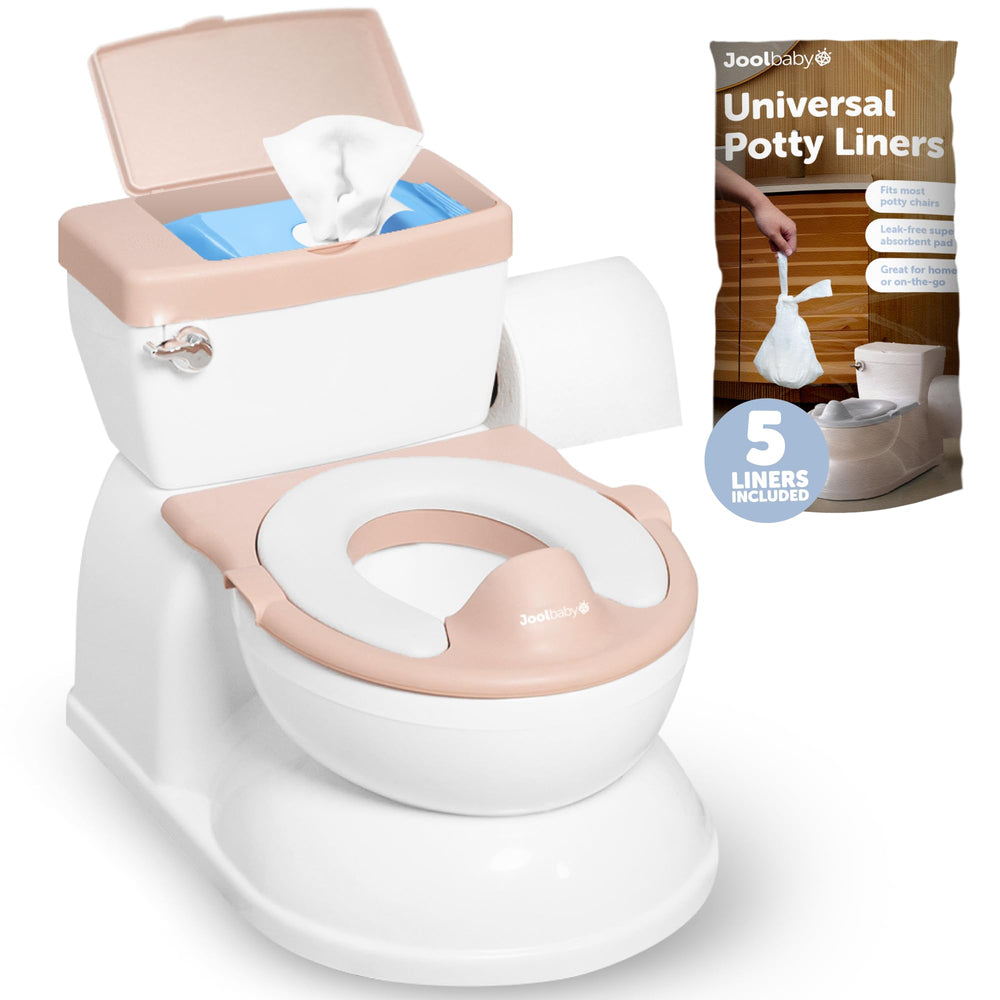 Jool Baby Real Feel Potty in pink with engaging training option.
