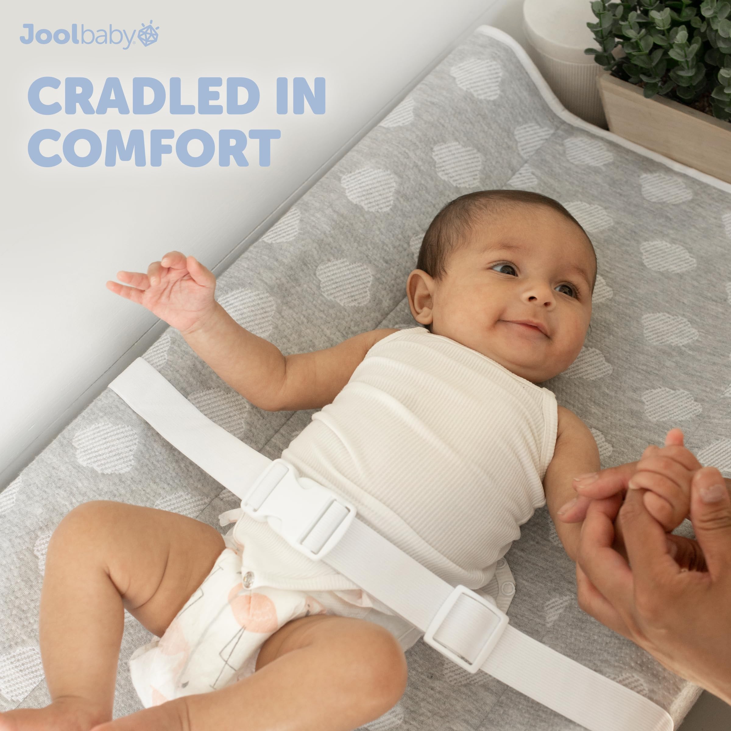 Jool Baby Serenity changing pad non-slip bottom prevents shifting during diaper changes