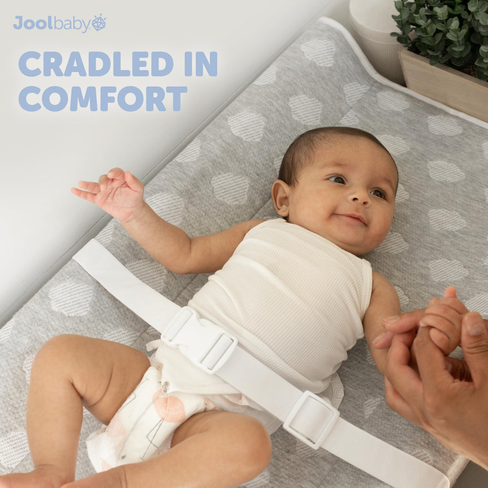 Jool Baby Serenity changing pad non-slip bottom prevents shifting during diaper changes