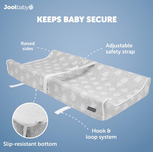 Jool Baby Serenity pad fits standard changing tables and dressers for versatile use