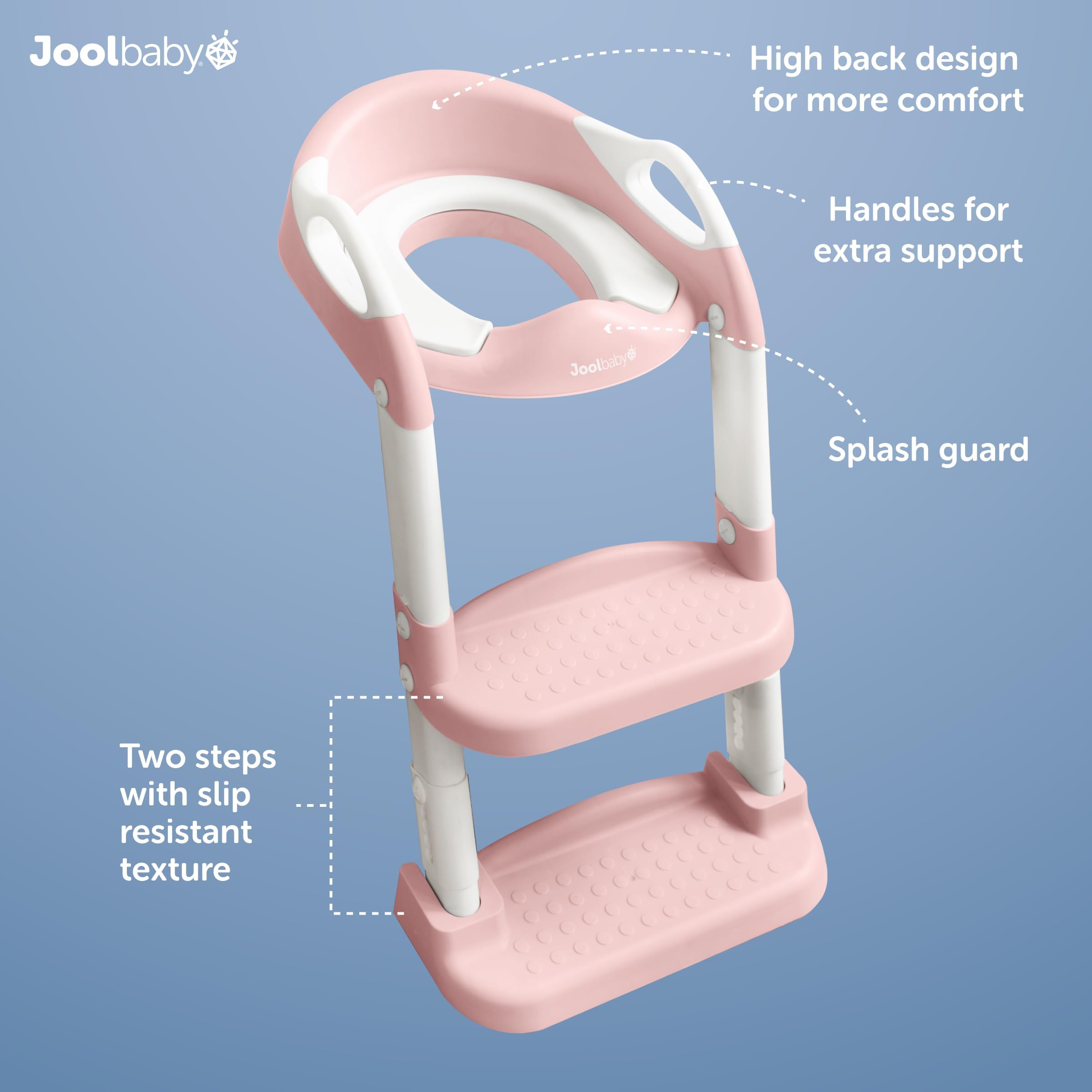 Sturdy side handles help steady your toddler during use.