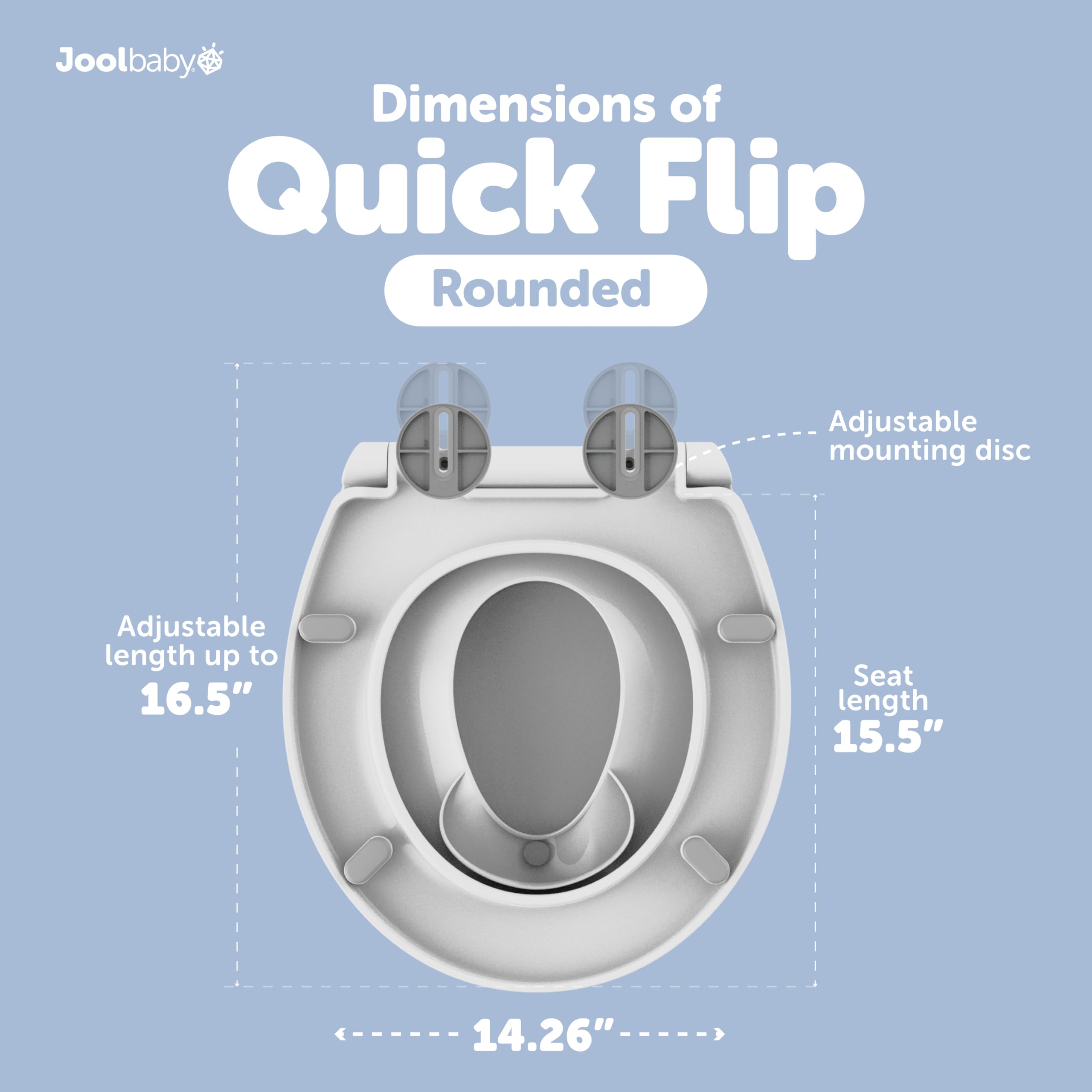 Jool Baby slow-close lid reduces noise and pinching for busy mornings.