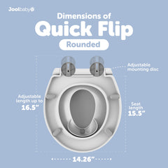 Jool Baby slow-close lid reduces noise and pinching for busy mornings.