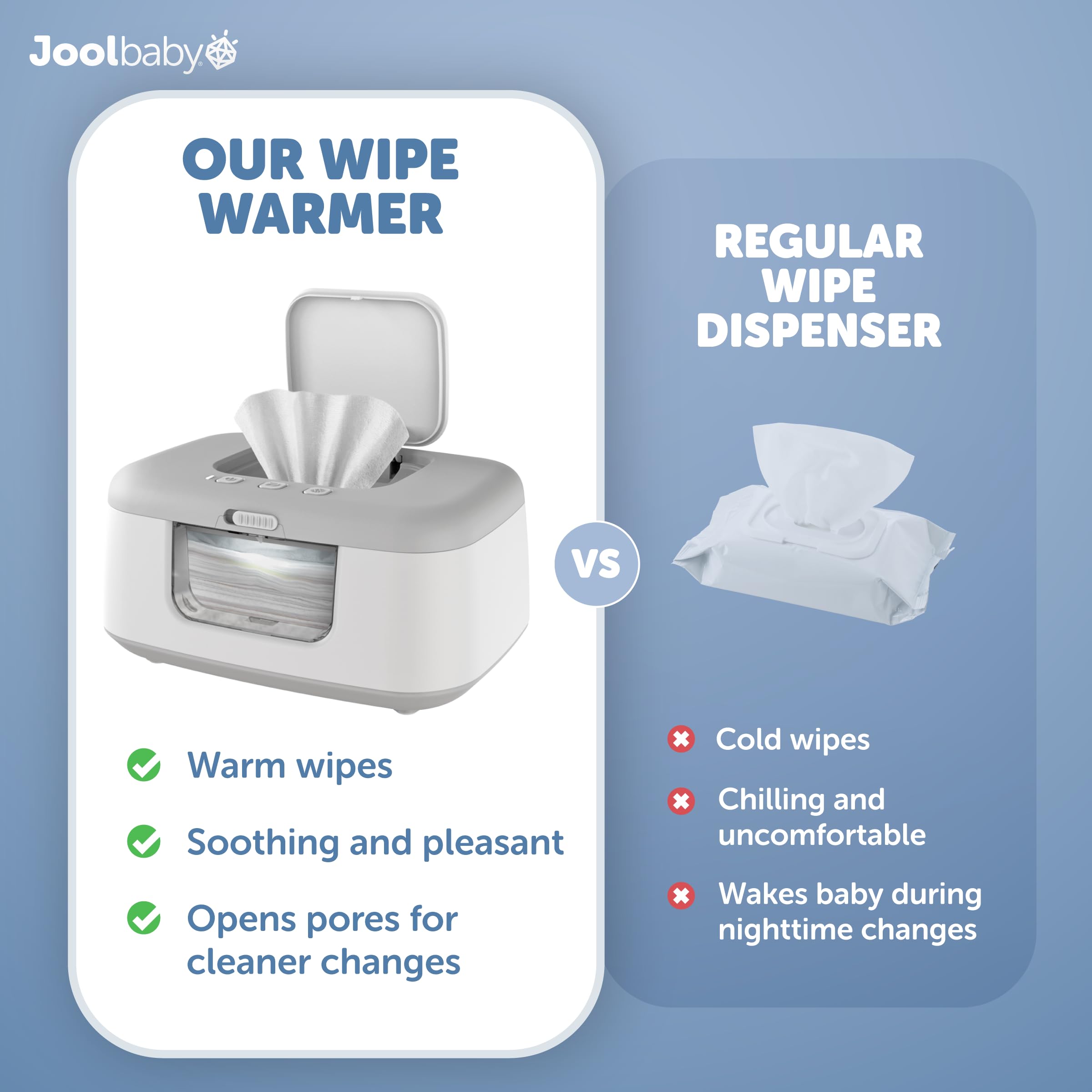 Jool Baby TinyBums wipe warmer moisture seal helps wipes stay moist.