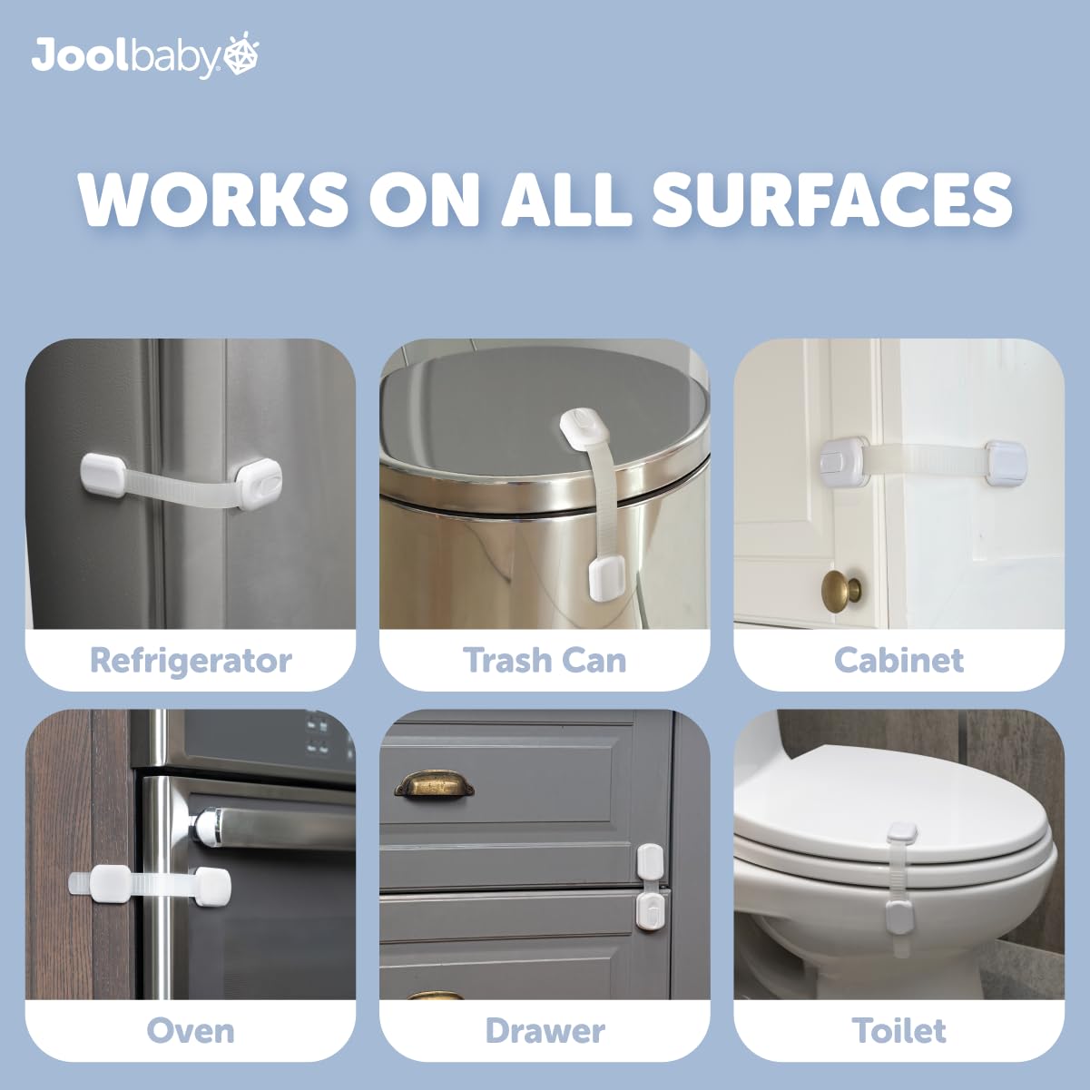 Jool Baby toilet safety lock protecting bathroom spaces