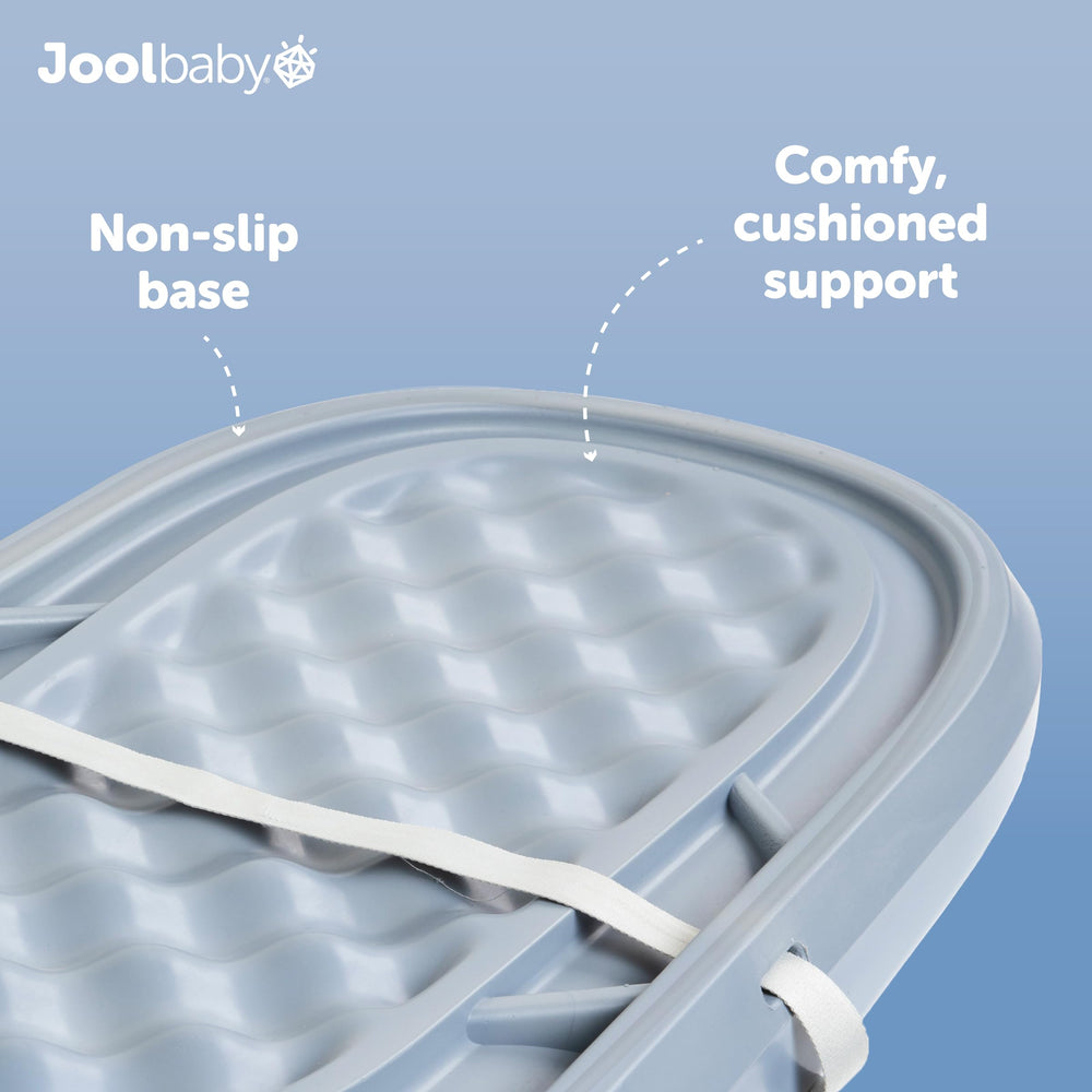 Jool Baby blue foam cushion detail emphasizing comfort and support.