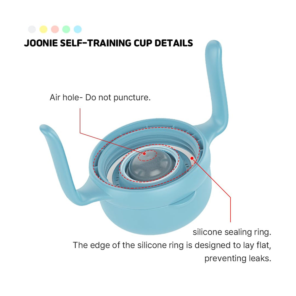 JOONIE sippy cup with toddler handles supports easy grip for self-feeding
