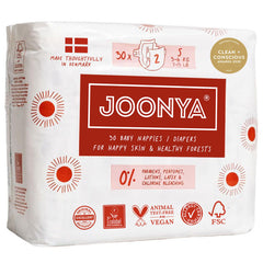 Joonya Baby Diapers Size 2-S overnight dry core for longer dry nights.