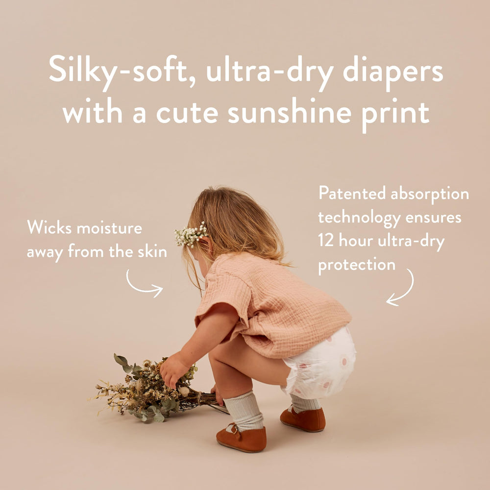 Joonya diapers silky topsheet close-up shows gentle skin contact