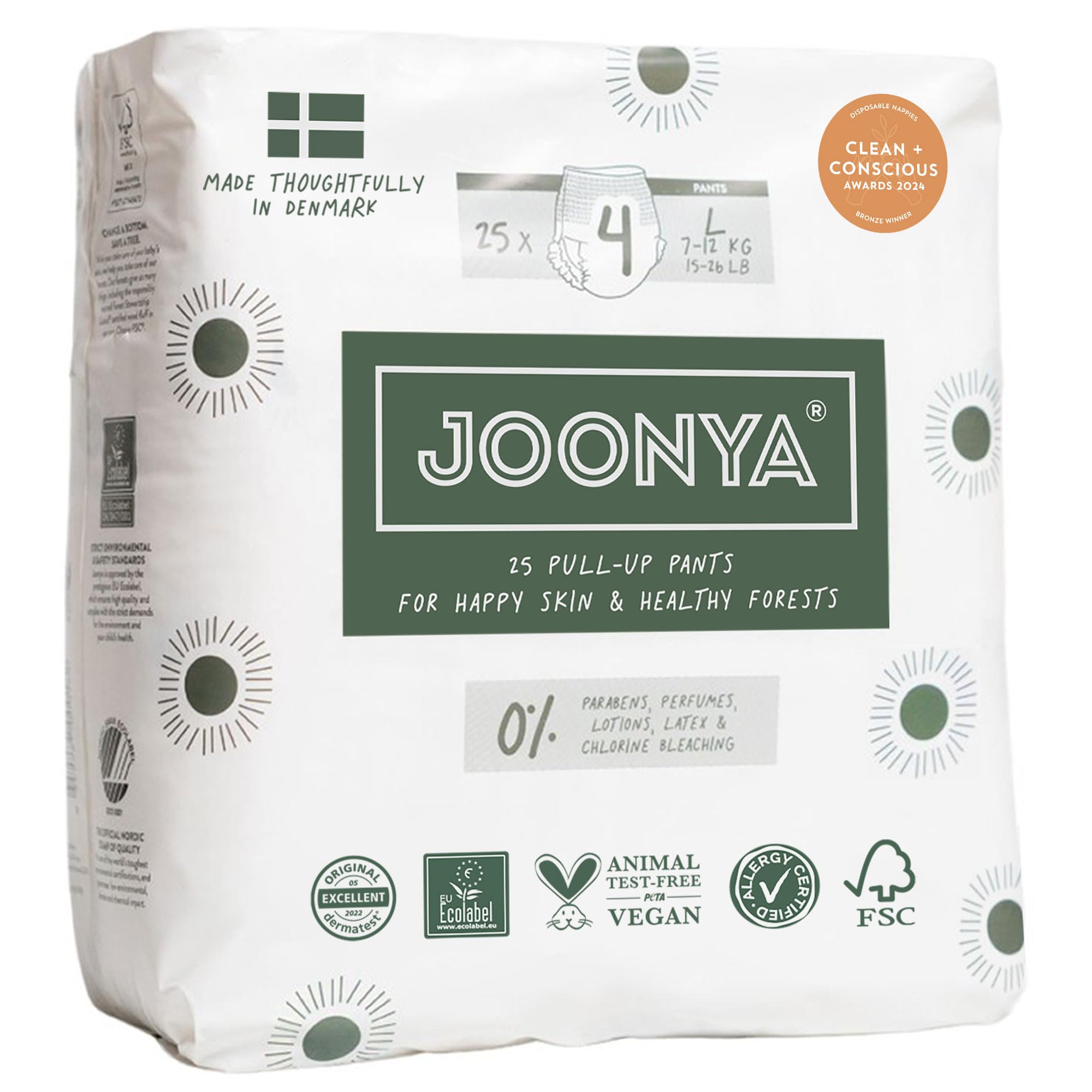 Joonya pull-up pants overview highlighting overnight design for dry nights.
