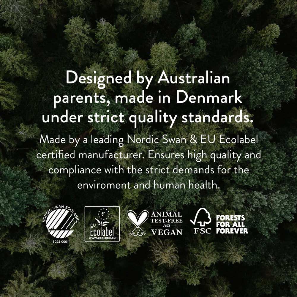 Bag made from 30% post-consumer recycled materials.