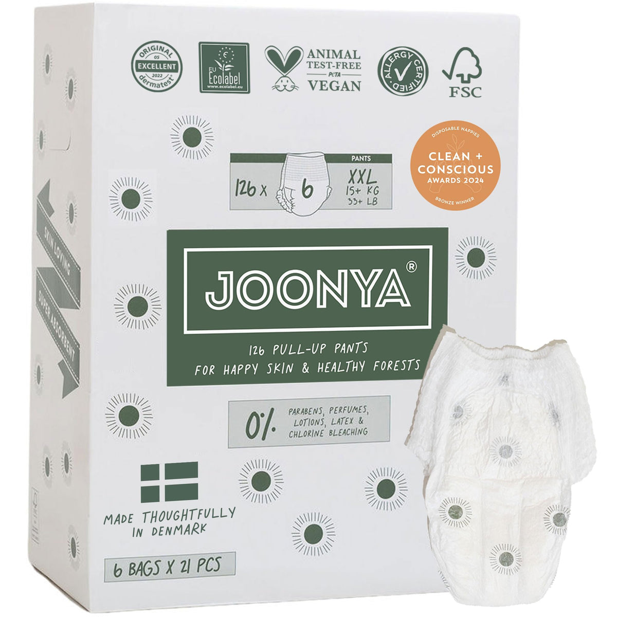 JOONYA pull-up pants overview shows premium comfort and overnight protection.