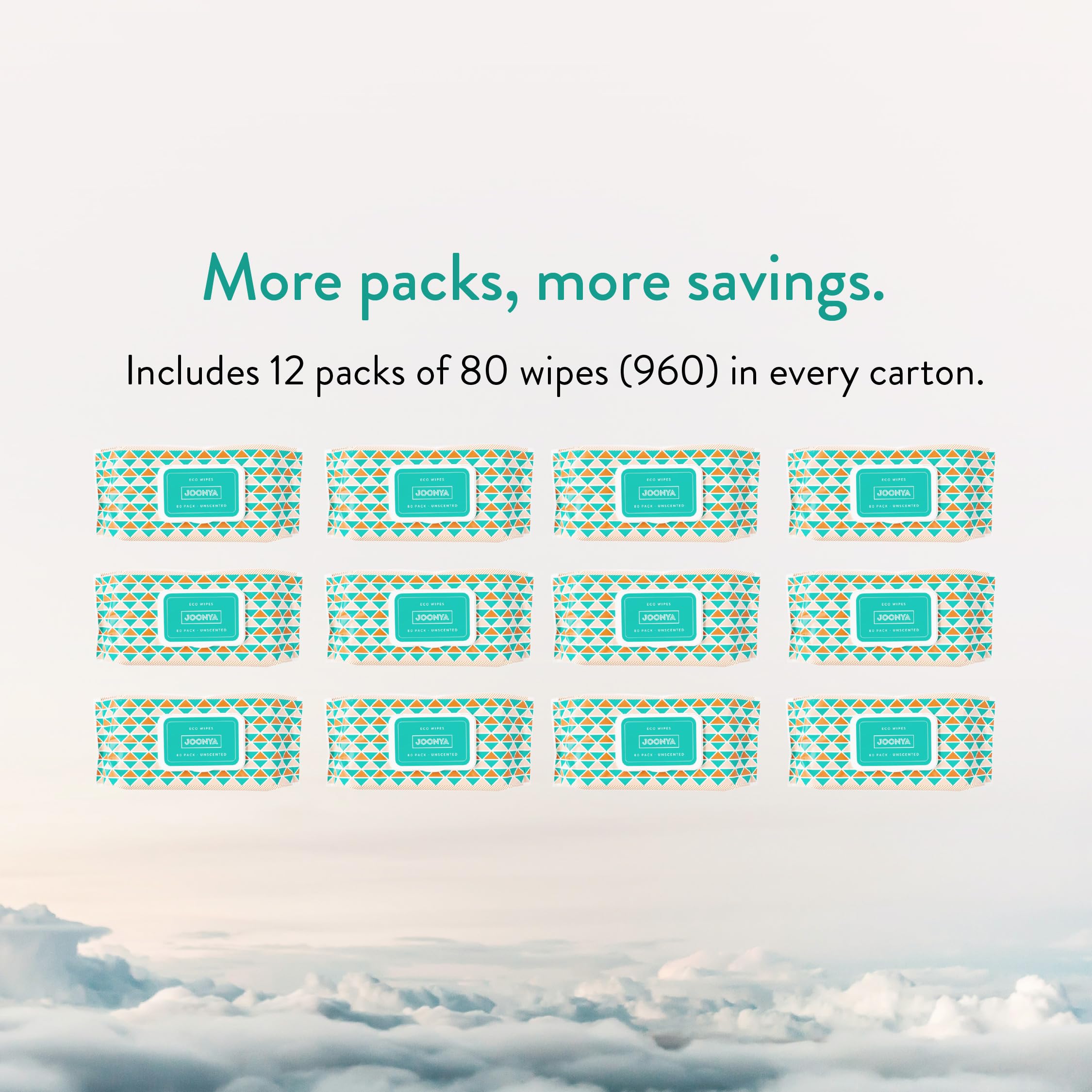JOONYA Unscented Baby Wipes eco packaging supports sustainable living.