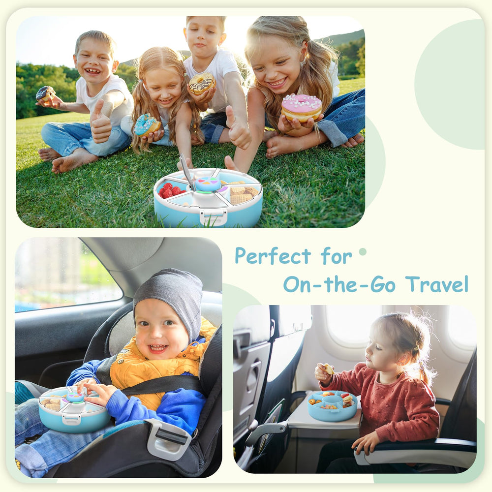 Compact, travel-ready snack container ideal for buses and parks.