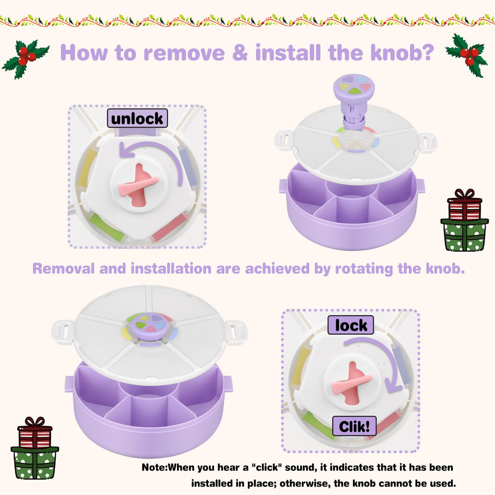 JOOPETALK removable divider inside snack container adds space for larger items.
