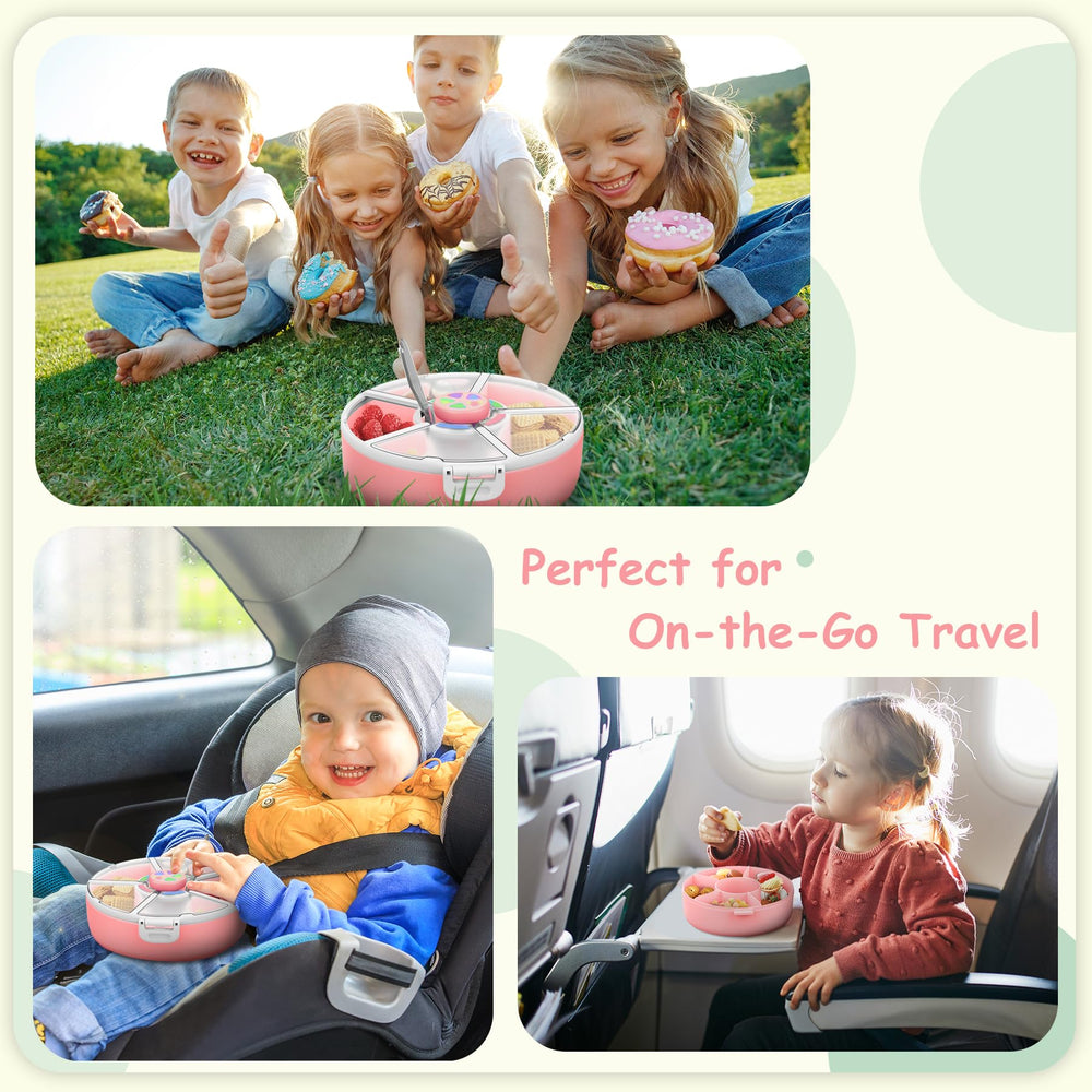 JOOPETALK container shown fitting in a lunchbox with pink lid