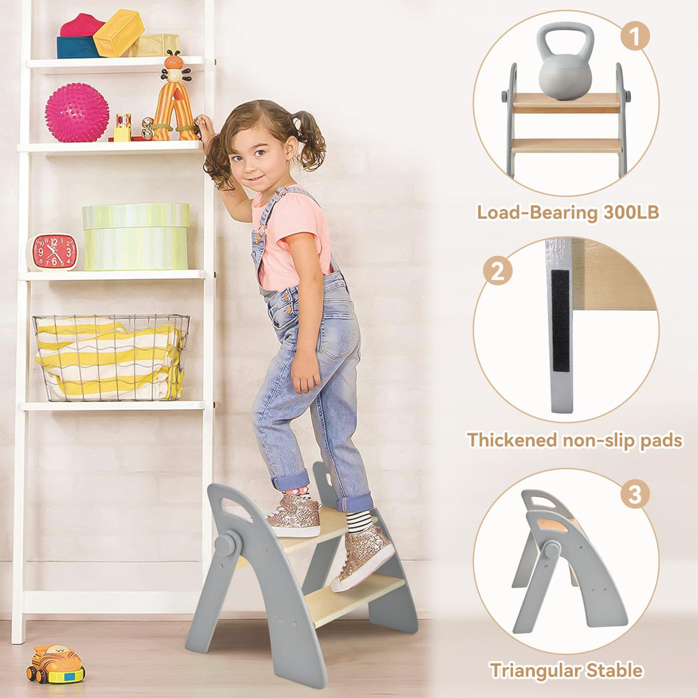 Joothlin kids toilet training stool assisting independent bathroom moments.