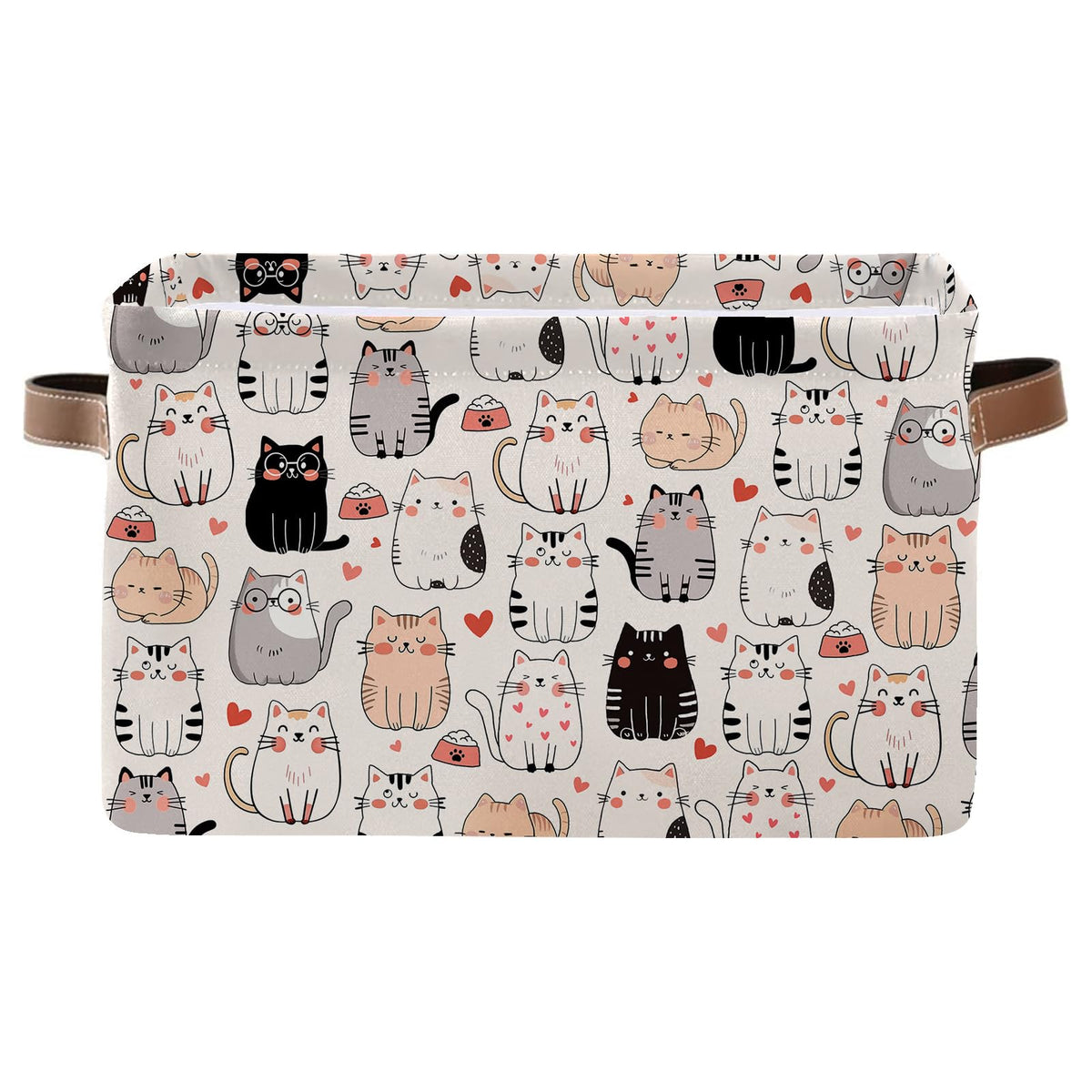 JOPJOLIW cat storage basket folded for compact closet organization.