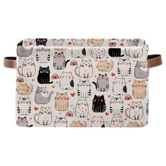 JOPJOLIW cat storage basket folded for compact closet organization.