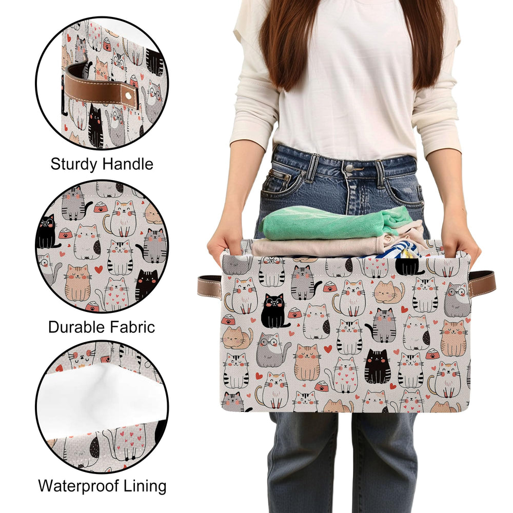 JOPJOLIW collapsible basket with waterproof interior for versatile use.