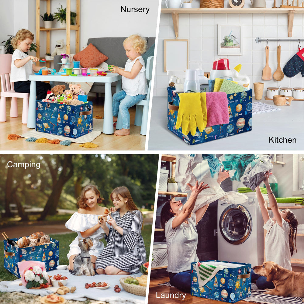 JOPJOLIW Space-themed storage for kids room, living room, or hallway.