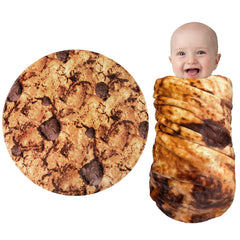 Jorbest Cookie Baby Blanket soft flannel closeup for cozy swaddling.
