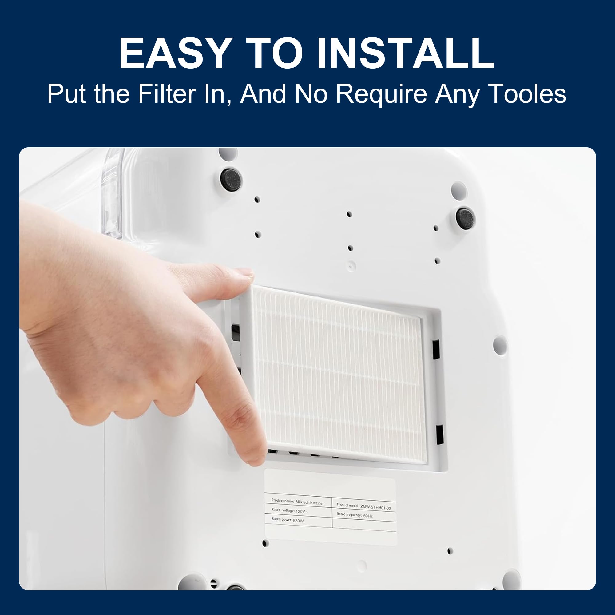 Jorlvar filters install without tools, quick swap for busy parents.