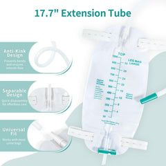 JORVONR anti-reflux leg bag prevents backflow for secure daytime use.