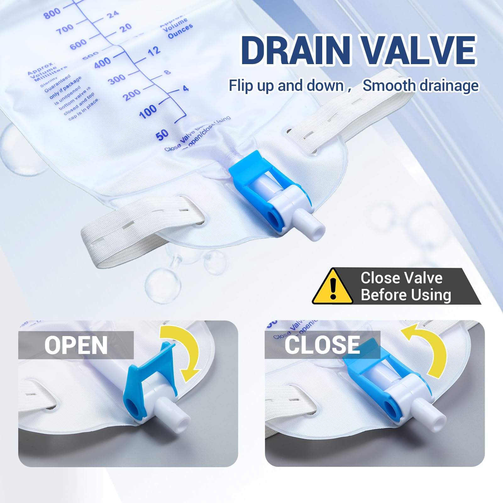 JORVONR thick soft material with self-sealing valve supports controlled drainage
