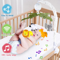 Joryuek crib mobile remote control for easy lullaby and light adjustments