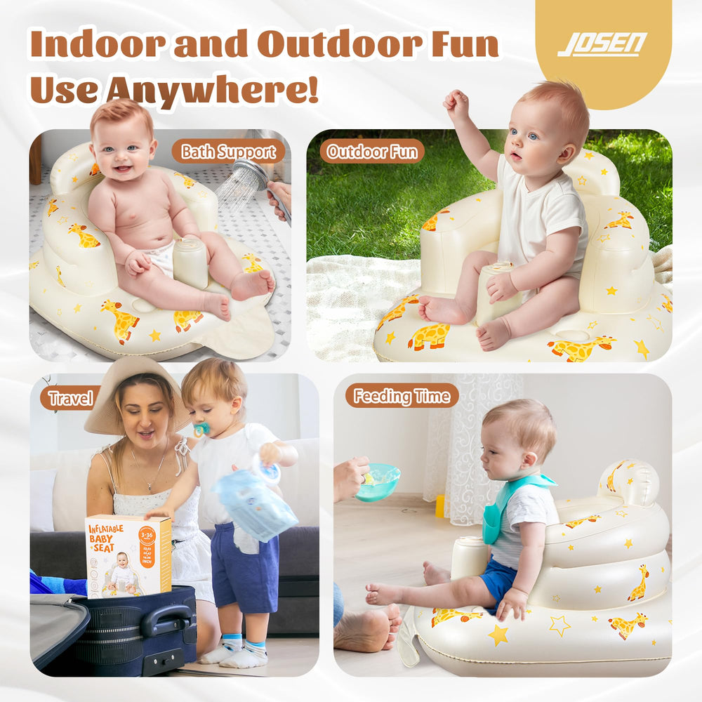 JOSEN inflatable baby seat used at beach or camping trips