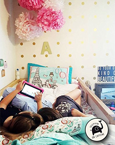 Josephine on Caffeine Posh Dots nursery wall stickers are removable and safe.