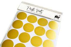 Nursery decor with removable gold circles for easy updates by Josephine on Caffeine.