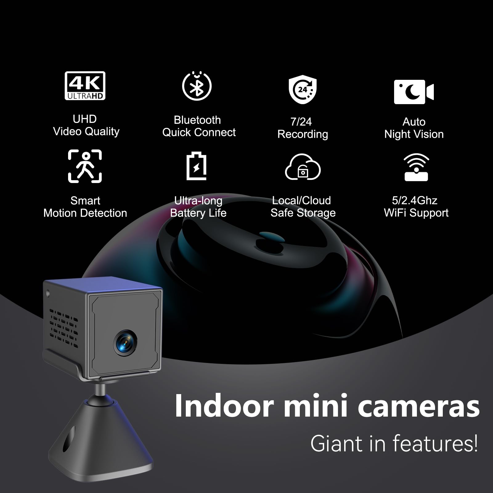 Joviren 5G WiFi setup enables fast, wireless home monitoring.
