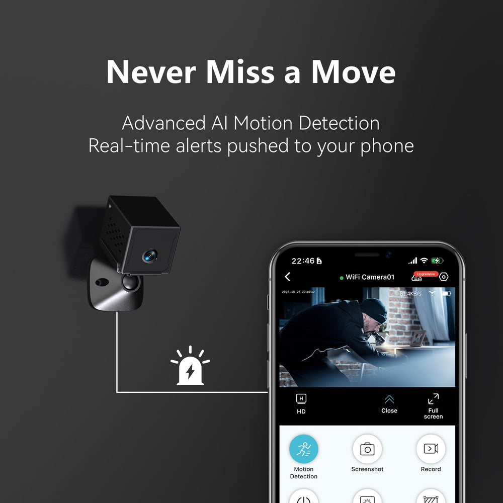 Joviren AI motion sensor detects people quickly for timely alerts.