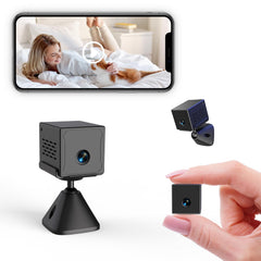 Joviren mini camera with 4K night vision for clear indoor surveillance.