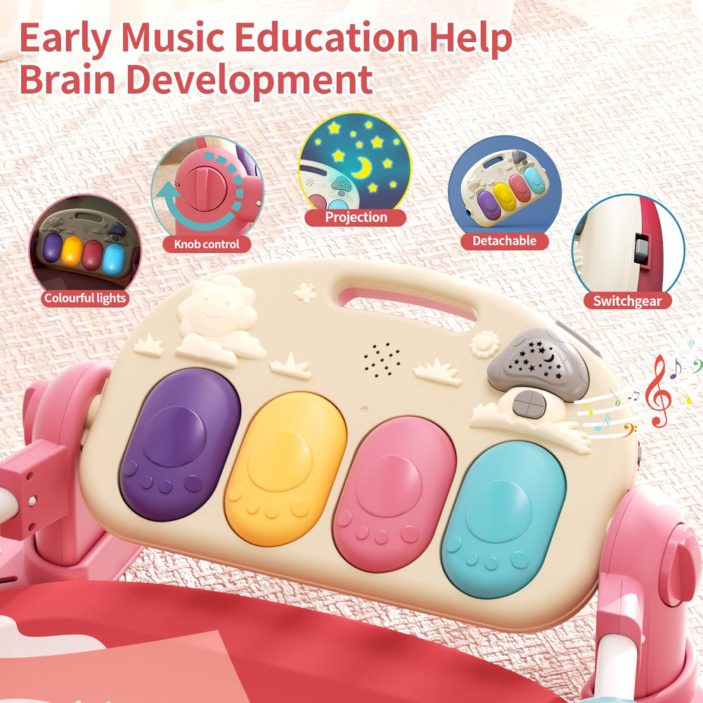 Jovow Baby Gym detachable toys encourage grasping and auditory exploration
