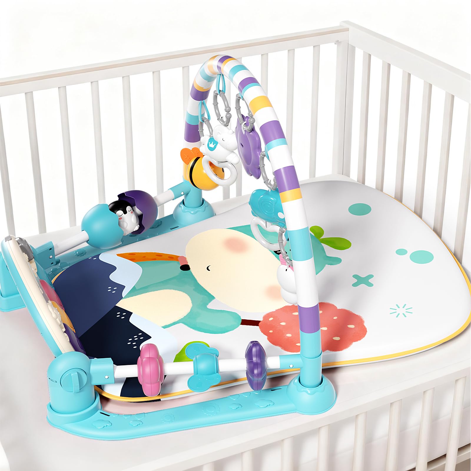 Jovow Baby Gym foldable design for travel, easy to pack
