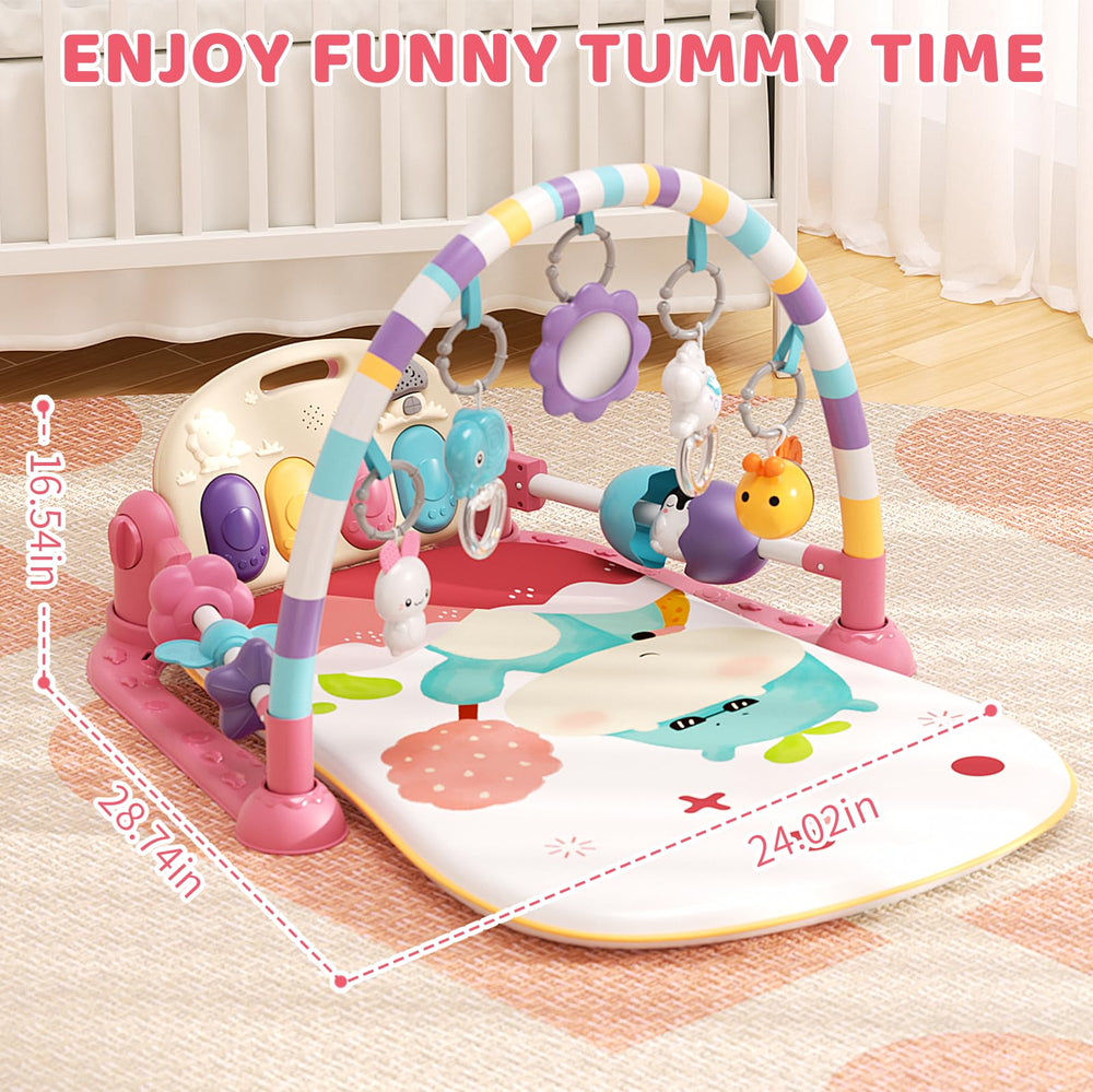 Jovow Baby Gym foldable design makes on-the-go play easy