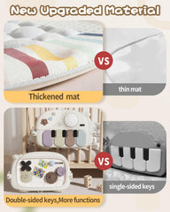 Jovow Baby Gym tummy-time mat supports kicking and reaching during floor play.