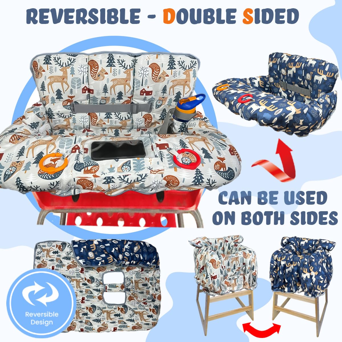 JOWEY high chair cover provides waterproof protection during meals