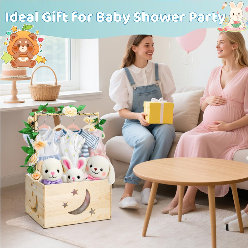 Jowgut wooden nursery crate makes a thoughtful baby shower gift.