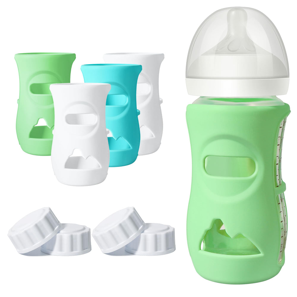 Joxodak white sleeve on Avent 8oz bottle improves grip and drop protection