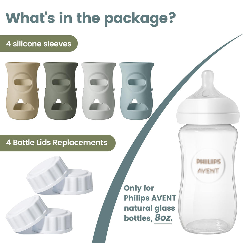 Joxodak grey sleeve shown on Philips Avent 8 oz bottle with visible scale lines