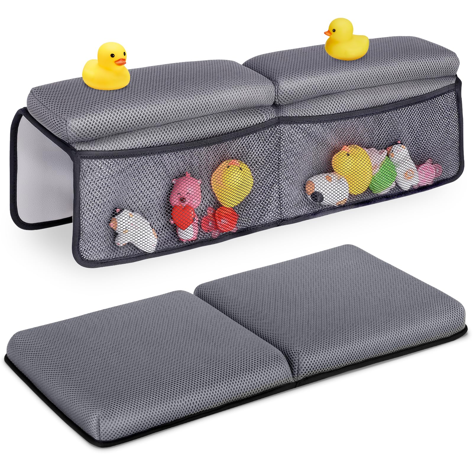 Joy Anan baby bath kneeler setup with memory foam for comfy bath time.