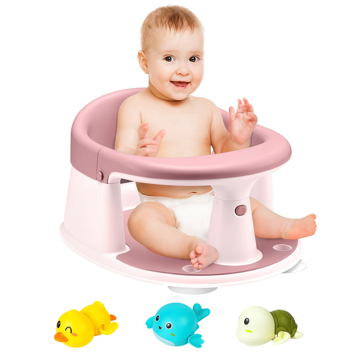 JOY ANAN baby bath seat entry easy in-out for smooth transfers.