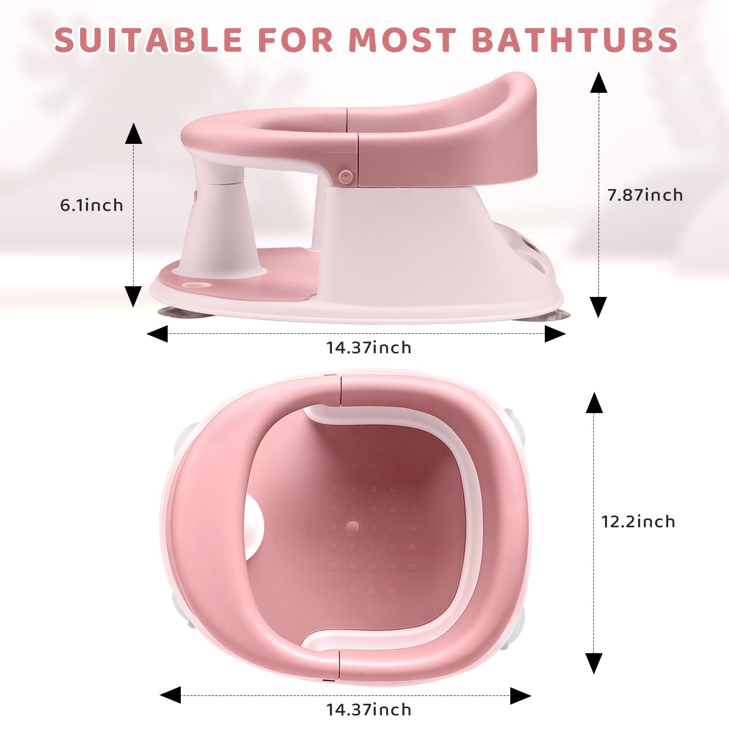 JOY ANAN bath seat supports babies who can sit up.