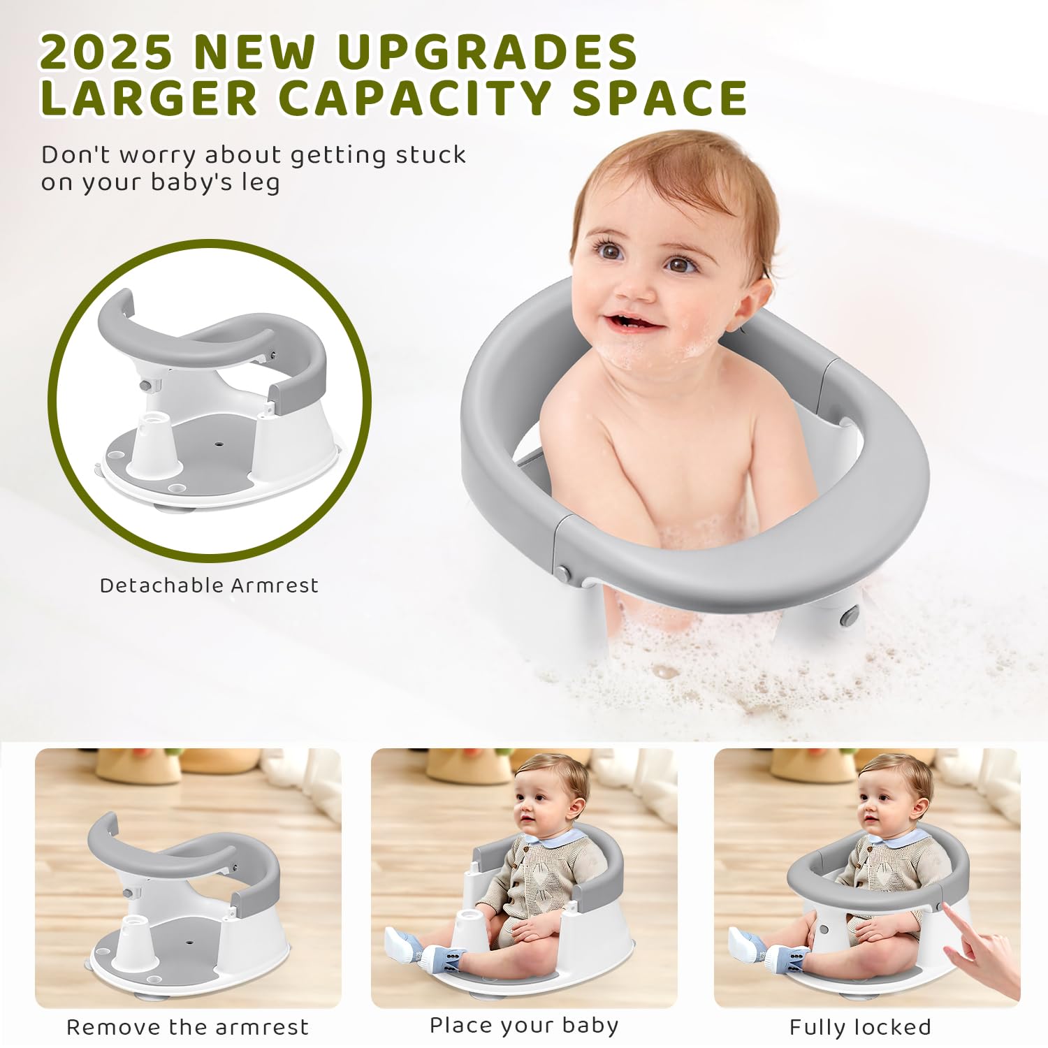 JOY ANAN toddler sit-up seat supports upright seating during bath