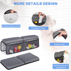 Joy Anan bath toy organizer pockets keep essentials within easy reach.